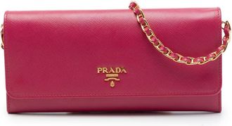 Prada Pre-owned Prada Saffiano Wallet On Chain Ladies 5FJ5PA8PTT1SWJXV