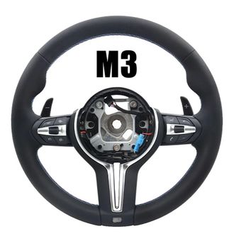 OEM Volante De Cuero Sint&eacute;tico, Dise&ntilde;o Ergon&oacute;mico, Color Negro