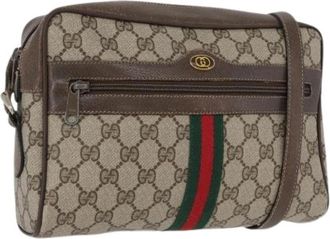 Gucci Pre-owned Vintage Schoudertas - Dames - Vintage Schoudertas - Beige - ONE Size - Leer - Vintage