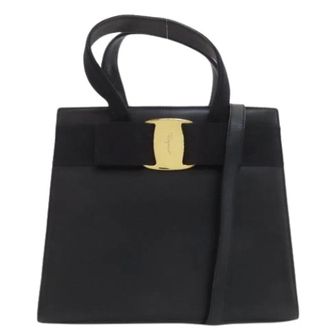 Ferragamo Pre-owned Handbags, female, Black, Size: ONE SIZE Pre-owned Handbag