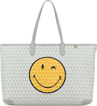 Anya Hindmarch I Am A Plastic Bag canvas shopper met print - Wit