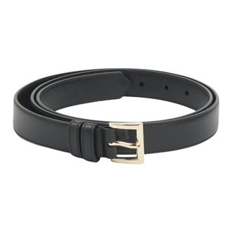 Prada Logo Plaque Belt - female - Prada - Belts - Black - 85 CM - Accessories
