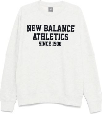 New Balance Felpa con stampa logo - Grigio