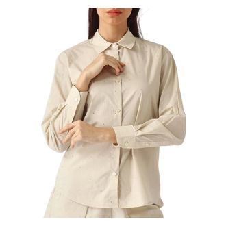 MC2 Saint Barth Shirts, female, Beige, Size: M Meredith Long Sleeve Shirt