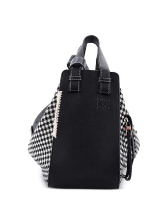 Loewe Hammock Bag Leather and Tweed Small satchel - Black