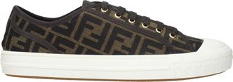 Fendi Sneakers Domino Hombre Tejido Marr&oacute;n/Tabaco