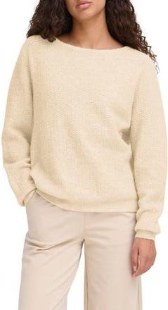 Ichi Boat Neck Sweater in Oatmeal Melange at Nordstrom Rack, Size X-Small