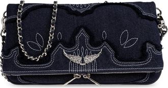 Zadig&Voltaire Tassen, Dames, Blauw, ONE Size, Denim, Rock Bag