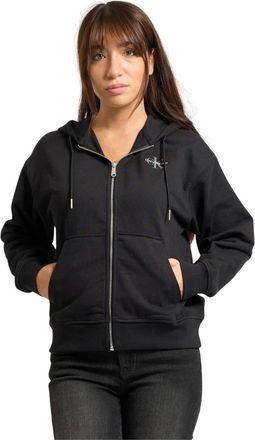 Calvin Klein Dames, Sweatshirts & Hoodies, Zwart, Maat: XS Katoen