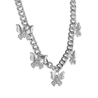 Jessica Simpson Chunky Butterfly Necklace in Silver at Nordstrom