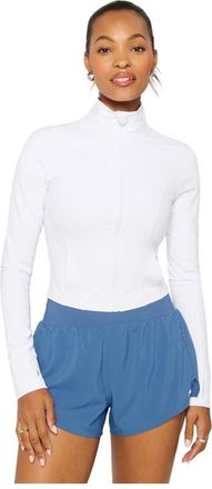 Fabletics Perfect Storm Cropped Train Jacket in Classic White at Nordstrom, Size Xx-Large