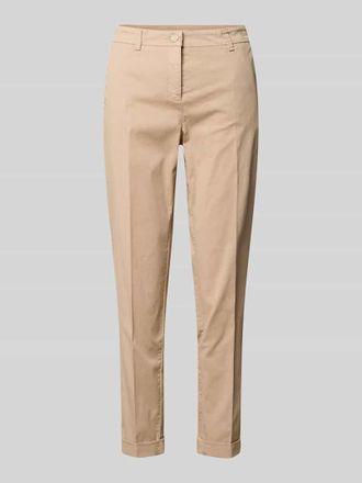 Cambio Cambio Slim Fit Chino aus Baumwoll-Mix Modell KARINA in Camel, Gr&ouml;&szlig;e 36