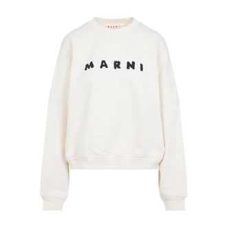 Marni Dames, Sweatshirts & Hoodies, Wit, Maat: 2XS Katoen