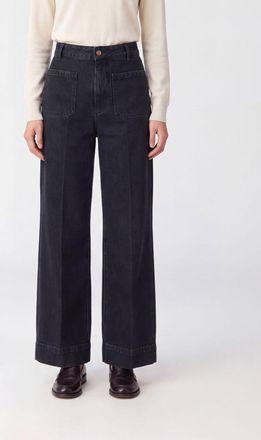 Victoria Beckham Jeans Alina a vita alta in denim di cotone con gamba dritta