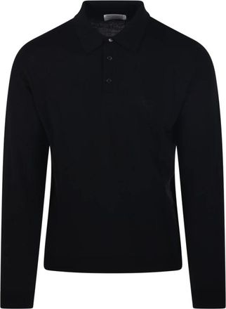Roberto Collina Polo ML - Heren - Truien - Zwart - Maat: 2XL Wol
