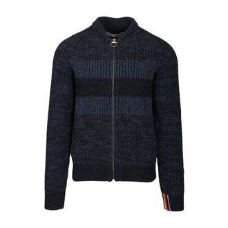 Barbour Gebreid Bomberjack - Heren - Vesten - Blauw - XL - Wol - Truien & Vesten