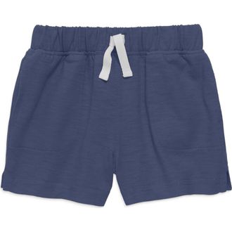 primary Baby Play Short In Solid in Sunwashed Navy at Nordstrom, Size 18-24M
