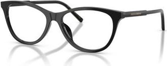 Dolce & Gabbana 55mm Cat Eye optical glasses in Black at Nordstrom
