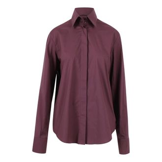 Federica Tosi Shirts, female, Purple, Size: XS Hidden-button shirt