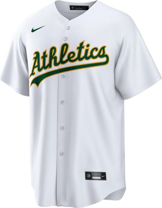 Nike Nick Kurtz Athletics Nike Mens MLB Replica Jersey in White | T770FZWHFZ7-VBE
