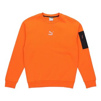 Puma Casual Loose Round Neck Pullover Flame Orange 530291-23