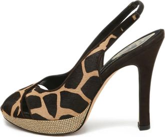 Rene Caovilla Sandali con cinturino posteriore Pre-owned - Marrone