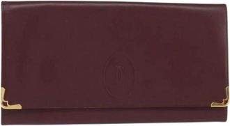 Cartier Pre-owned Wallets, female, Red, Size: ONE SIZE Pre-owned Leather Clutch