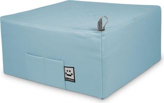 Happers Happers - Puff Cama Individual Para Una Persona Polipiel Azul Cielo &Uacute;nico Azul Cielo