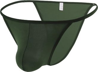 Generic Boxers for Men Mens Underwear Sexy Underpants Sexy Breathable Underwear Briefs Men(Army Green,L)