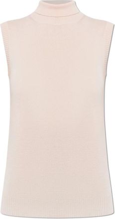 Sportmax Eschimo Mouwloze Trui - Dames - Coltruien - Roze - M - Wol - Truien & Vesten