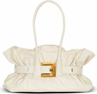 Balmain Large Calfskin Anthem Bag in White at Nordstrom