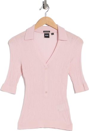 BOSS Fabyni Wool Polo Sweater in Light/Pastel Pink at Nordstrom Rack, Size X-Small