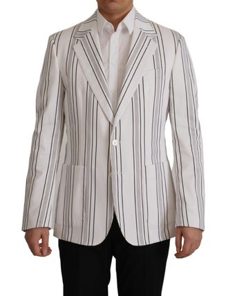 Dolce & Gabbana Gestreepte Blazer met Notch Revers
