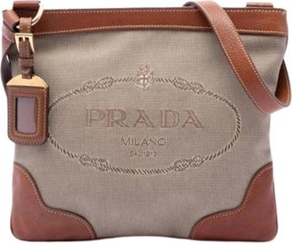 Prada Pre-owned Borsa a tracolla in tela - - Pre-owned - Donna - Beige - ONE SIZE