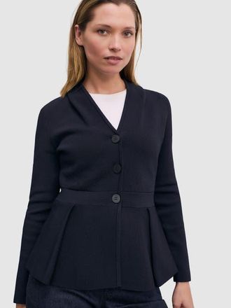 The Fold Corato Sculpt Knit Jacket in Navy at Nordstrom, Size X-Small