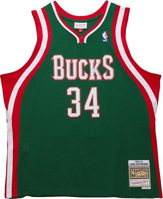 Mitchell & Ness T-shirt Giannis Antetokounmpo Milwaukee Bucks 2013-14 - Verde
