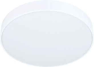 Loops Flush Ceiling Light Colour White Shade White Plastic Bulb LED 18W Included