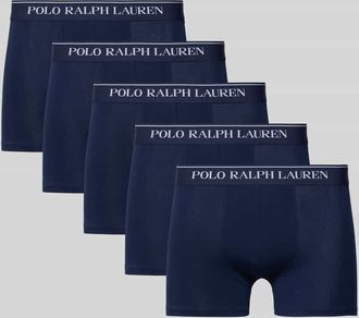Ralph Lauren Skinny Fit Trunks aus Baumwoll-Mix im 5er Pack in Dunkelblau, Gr&ouml;&szlig;e XXL