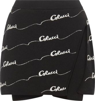 Carlo Colucci Carlo Colucci, Short Skirts, female, Black, Size: XL Skirt with Integrated Shorts