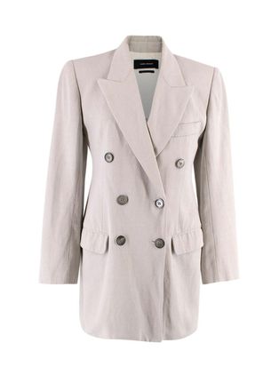 Isabel Marant Light Grey Double-Breasted Blazer Size S