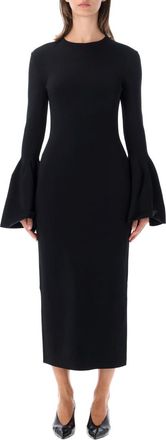 Stella McCartney Black Crew Neck Midi Dress