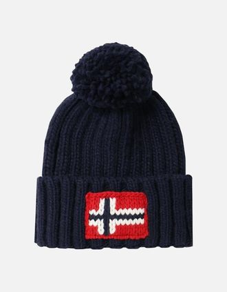 Napapijri Mens Napapijri Semiury 5 Beanie Hat Blue Marine - Navy - Size: 1 size