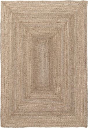 AFK Living Alfombra hecha a mano en yute marrón 160 x 230 cm
