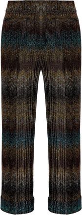 Missoni Snake-Pattern Viscose Lam&eacute; Flared Trousers Clothing