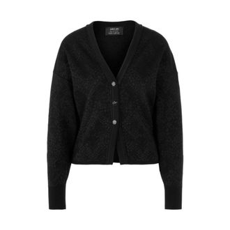 Marc Cain Gebreide cardigan Knitted in Germany - Dames - Truien - Zwart - Maat: L Viscose