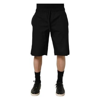 Dolce & Gabbana Casual Shorts, male, Black, Size: M Cotton Bermuda Shorts