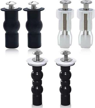 No Brand Tornillos De Montaje Para Asiento De Inodoro, Pernos Universales Para Asiento De Inodoro, 3 Pares De Soportes Para Bisagras De Asiento De Inodoro, Tor