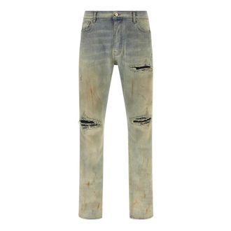 Amiri Slim Fit Jeans, male, Beige, W34, Suede MX1 Jean