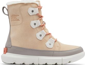 Sorel Womens Explorer Ii Joan Faux Fur Waterproof Boot In Nova Sand / Sea Salt