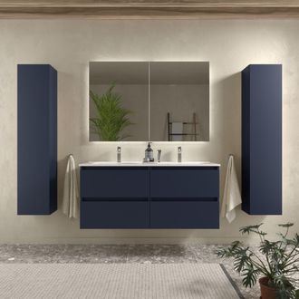 Cygnus Bath Salgar - Mueble Ba&ntilde;o Bequia 120cm Y Lavabo Azul 120x45x56